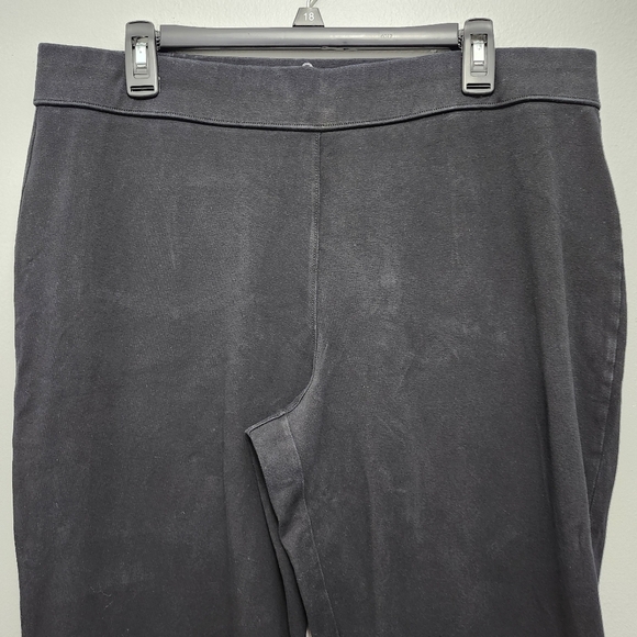 T by talbots women's Pull-On elastic waist pants size XL black - Picture 2 of 7